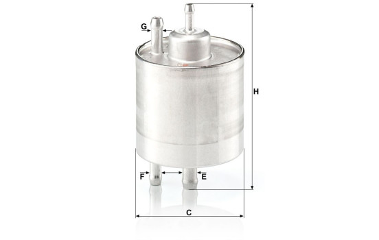 Fuel filter WK 711/1 MANN-FILTER, Image 3