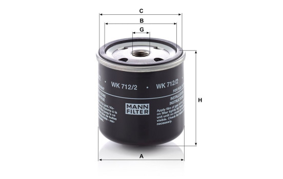Fuel filter WK 712/2 Mann, Image 4
