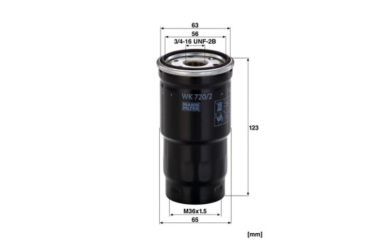 Fuel filter WK 720/2 x Mann, Image 4