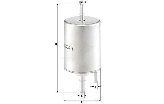 Fuel filter WK 720/3 MANN-FILTER, Image 3