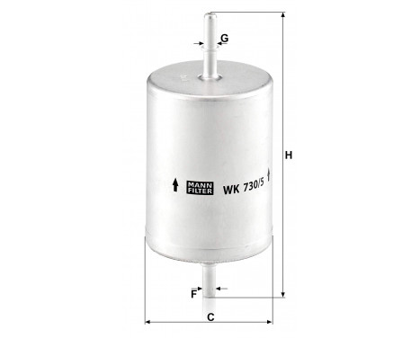 Fuel filter WK 730/5 Mann, Image 2
