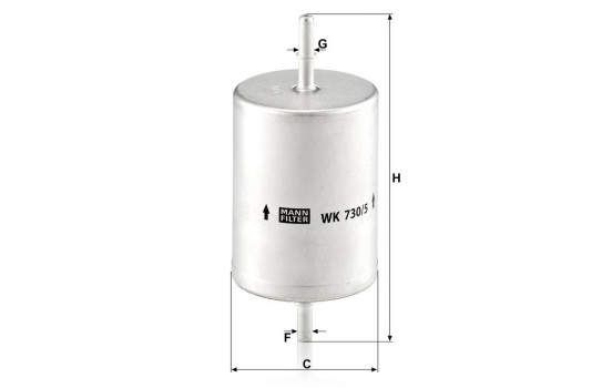 Fuel filter WK 730/5 Mann, Image 4