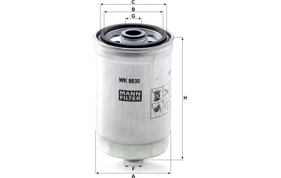Fuel filter WK 8030 MANN-FILTER, Image 2