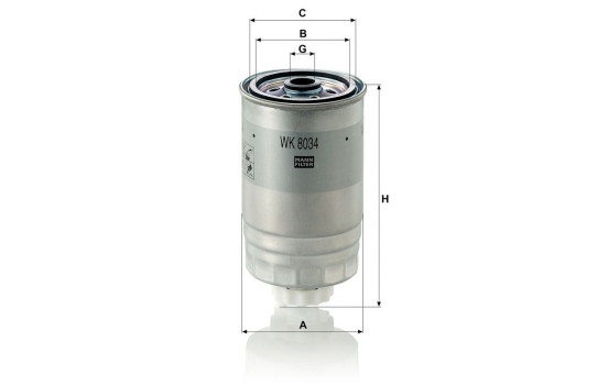 Fuel filter WK 8034 Mann, Image 3