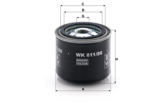 Fuel filter WK 811/86 Mann, Image 4