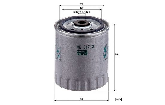 Fuel filter WK 817/3 x Mann, Image 5