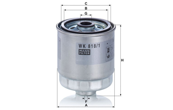 Fuel filter WK 818/1 MANN-FILTER, Image 3