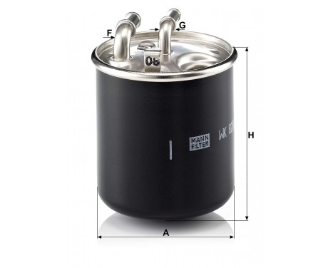 Fuel filter WK 820/2 x Mann, Image 2