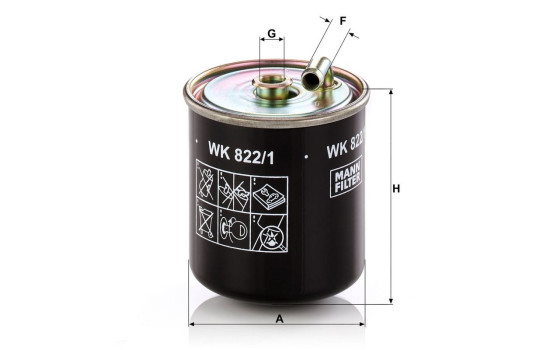 Fuel filter WK 822/1 Mann, Image 4
