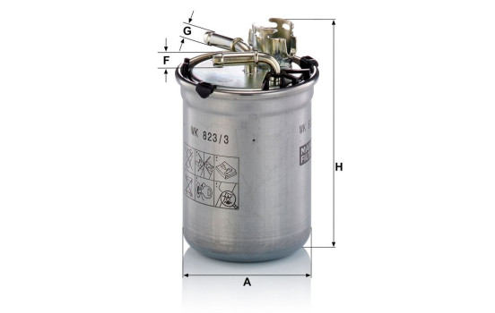 Fuel filter WK 823/3 x MANN-FILTER, Image 4