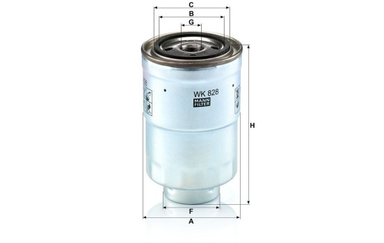 Fuel filter WK 828 x MANN-FILTER, Image 4