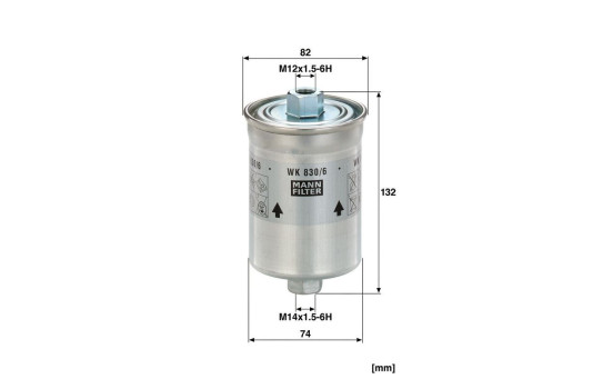 Fuel filter WK 830/6 x MANN-FILTER, Image 2
