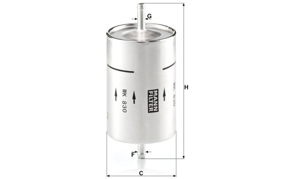 Fuel filter WK 830 Mann, Image 4