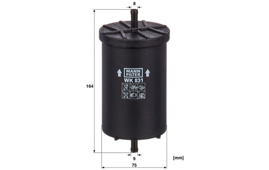 Fuel filter WK 831 Mann, Image 5