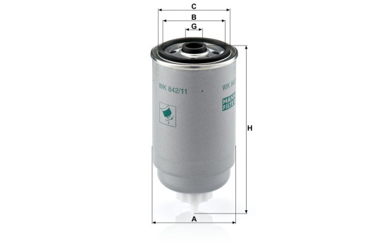 Fuel filter WK 842/11 Mann, Image 3