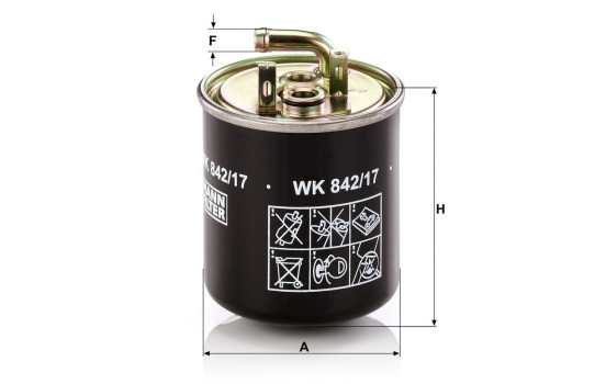 Fuel filter WK 842/17 Mann, Image 4