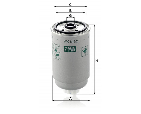 Fuel filter WK 842/2 Mann, Image 2