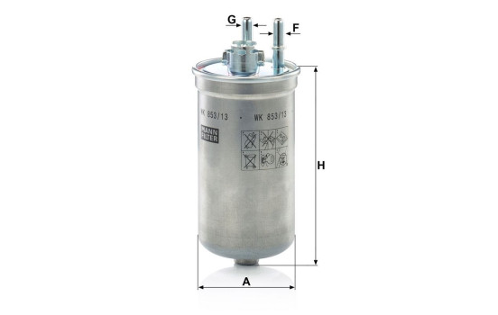 Fuel filter WK 853/13 Mann, Image 3