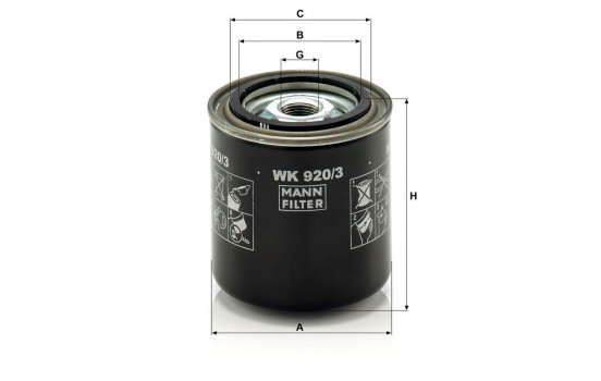 Fuel filter WK 920/3 Mann, Image 2