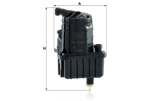 Fuel filter WK 939/3 Mann, Image 3