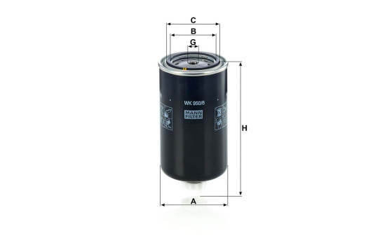 Fuel filter WK 950/6 MANN-FILTER, Image 4