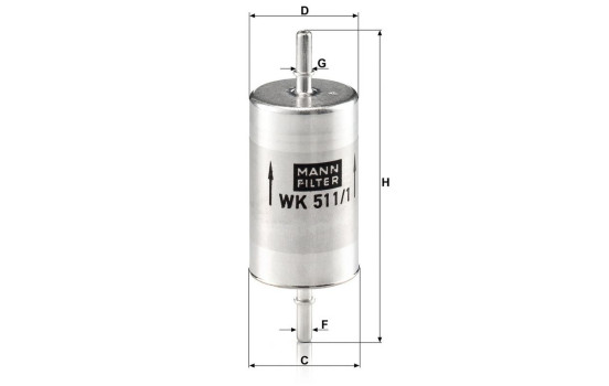 Fuel filter WK5111 Mann, Image 3