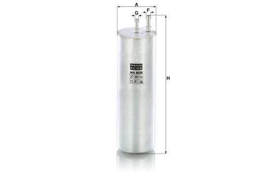 Fuel filter WK8058 MANN-FILTER, Image 4