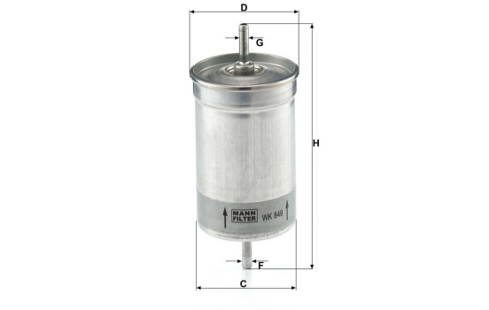Fuel filter WK849 Mann, Image 4