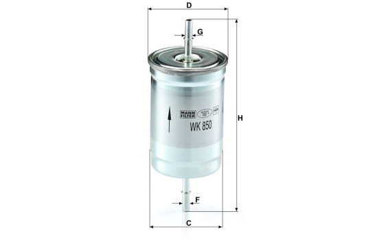 Fuel filter WK850 MANN-FILTER, Image 3