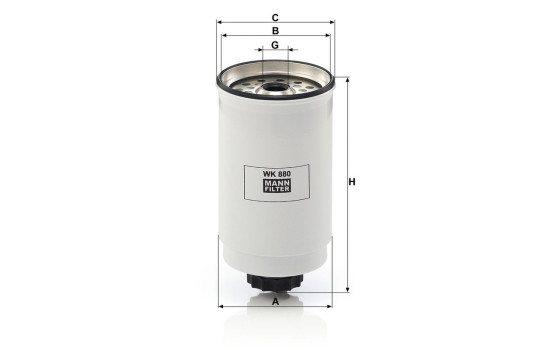 Fuel filter WK880 MANN-FILTER, Image 3