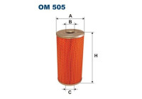 Filter, hydraulics OM 505 Filtron