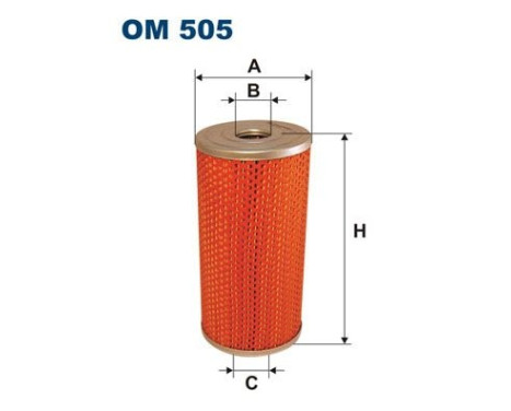 Filter, hydraulics OM 505 Filtron