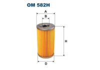 Filter, hydraulics OM 582H Filtron