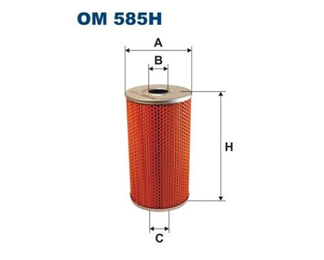 Filter, hydraulics OM 585H Filtron