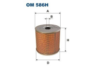 Filter, hydraulics OM 586H Filtron
