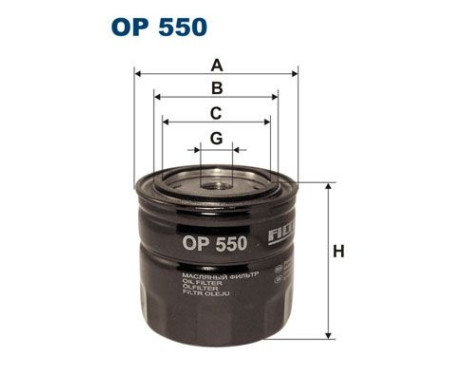 Filter, hydraulics OP 550 Filtron