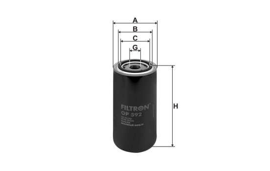 Filter, hydraulics OP 592 Filtron, Image 2