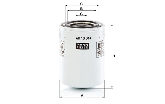 Filter, hydraulics WD 10 014 MANN-FILTER, Image 2