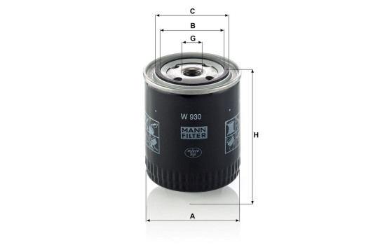 Filter, operating hydraulics W 930 MANN-FILTER, Image 3