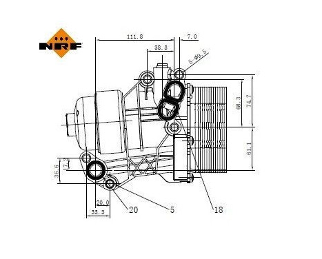 Housing, oil filter 31876 NRF, Image 5
