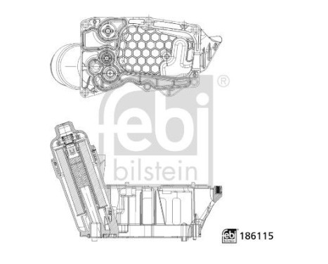 Housing, oil filter febi Plus 186115