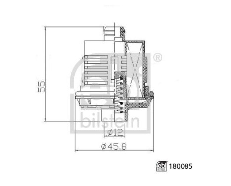 hydraulic filter for Haldex coupling, with cap 180085 FEBI, Image 3