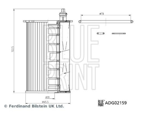 Oil Filter ADG02159 Blue Print, Image 2