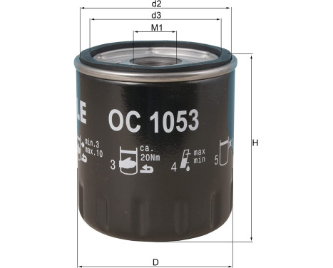 Oil Filter OC 1053 Mahle