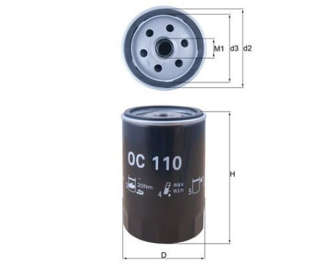 Oil Filter OC 110 Mahle, Image 4