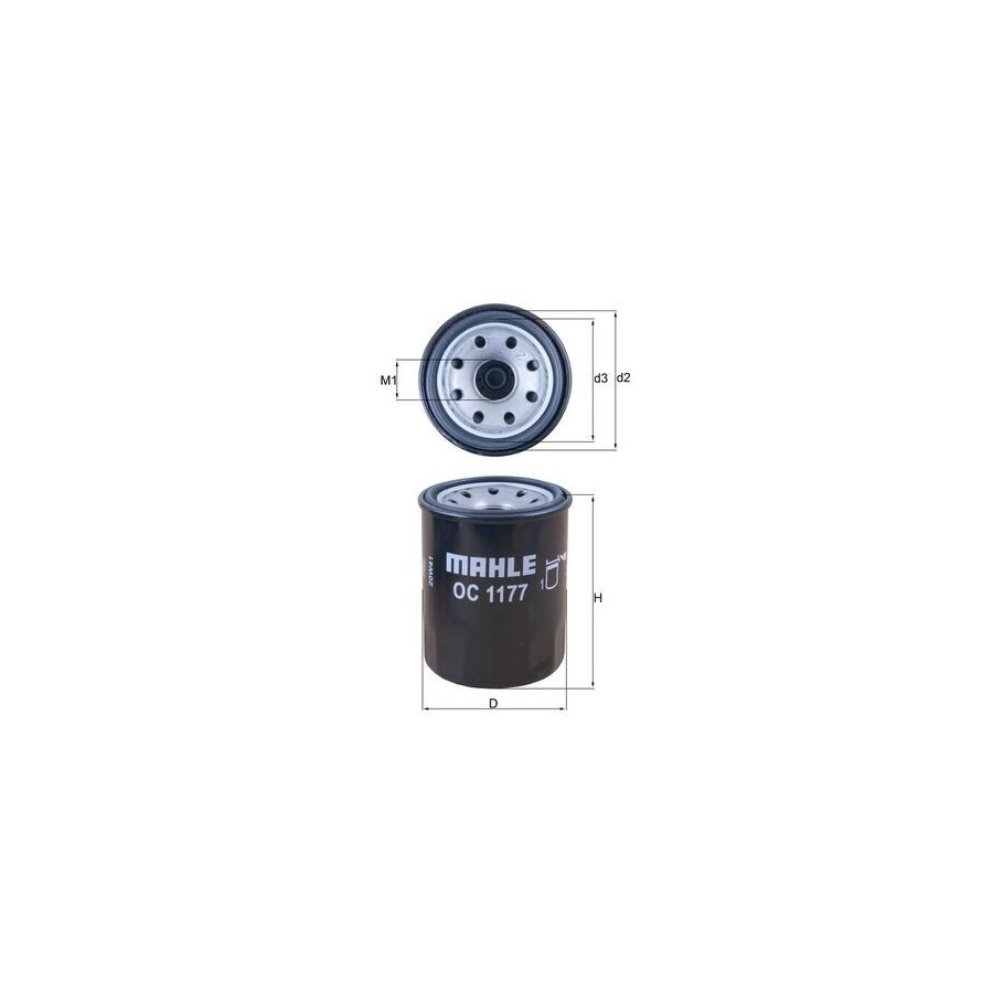 OC 91D MAHLE Oliefilter 3/4-16UNF-2B, Opschroeffilter voor rfiets | AUTODOC