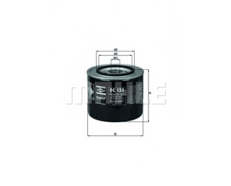Oil Filter OC 133 Mahle, Image 2