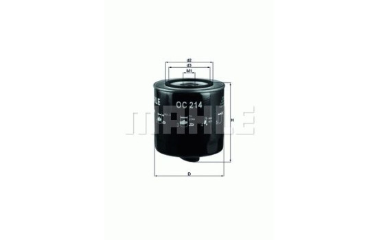 Oil Filter OC 214 Mahle, Image 2