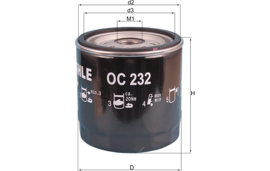 Oil Filter OC 232 Mahle