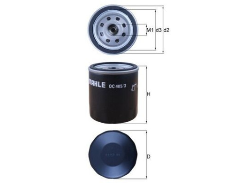 Oil Filter OC 405/3 Mahle, Image 4
